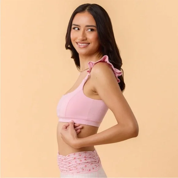 Pink Ruffle Strap Bra - Picture 5 of 10